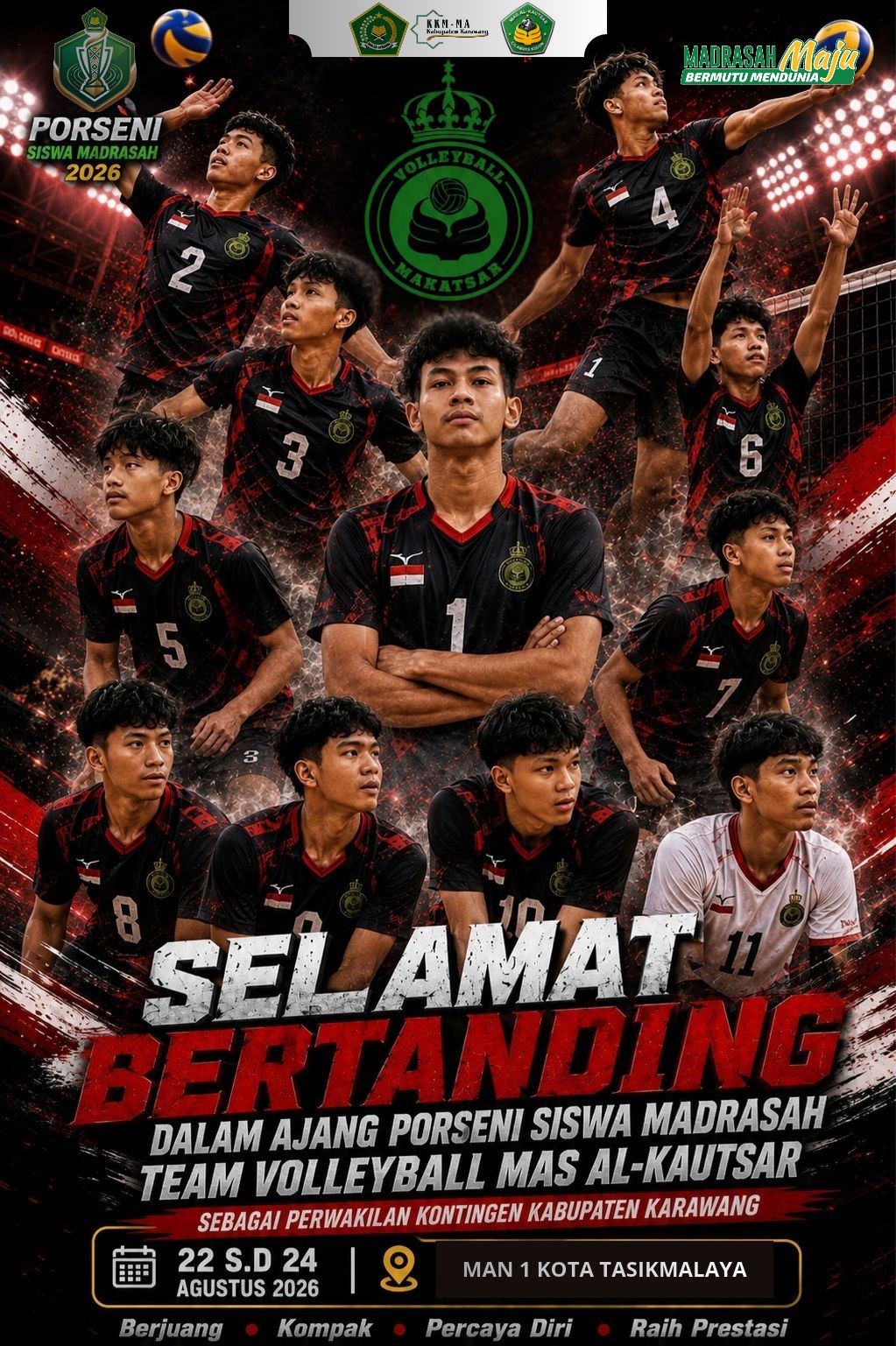 Tim Volleyball MAS Al-Kautsar Karawang Siap Berlaga di Porseni Siswa Madrasah 2026